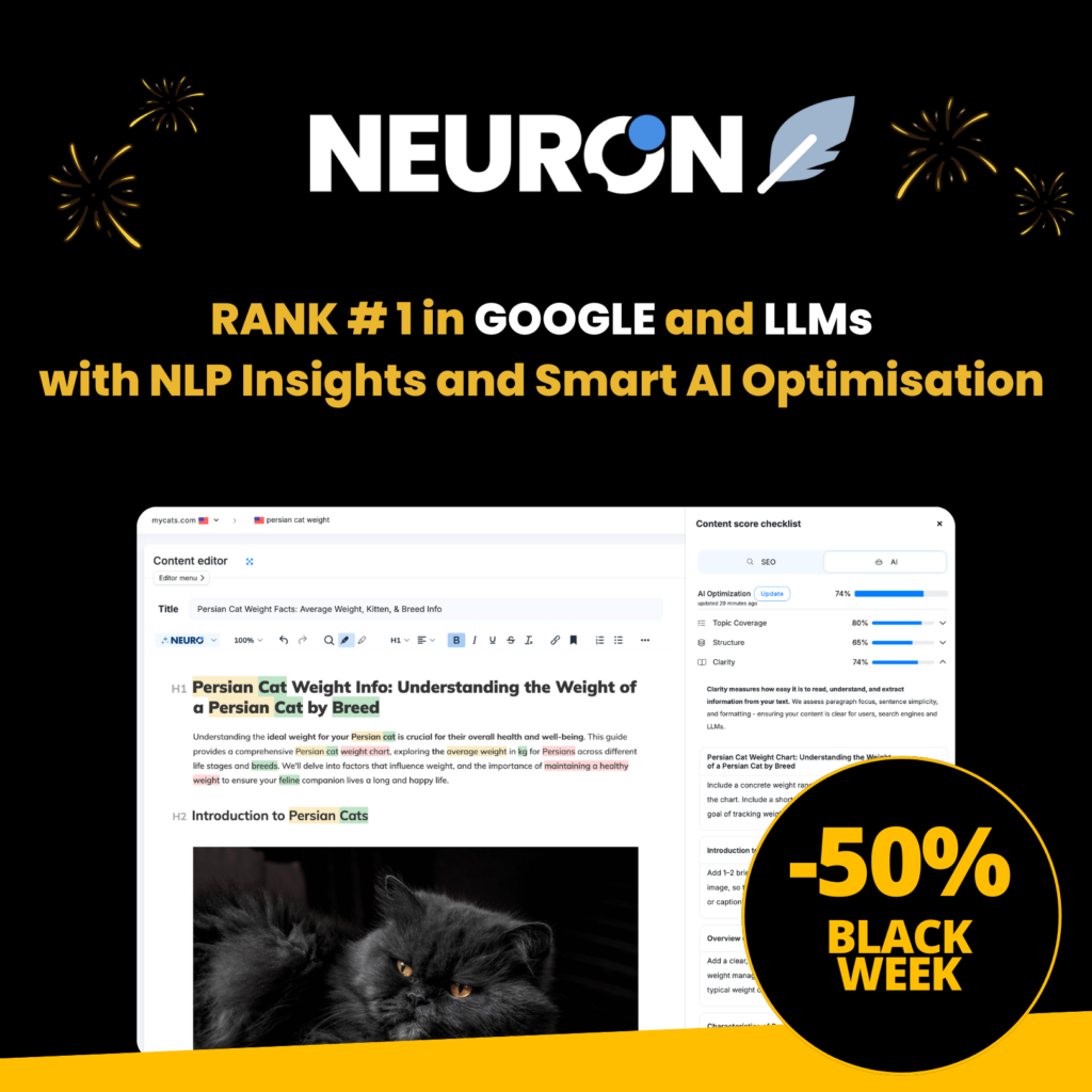 Neuronwriter Black week Deal