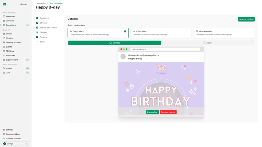 Send emails automatically